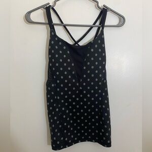 Lululemon Exquisite Tank Black Polka Dot Mesh - Size 4